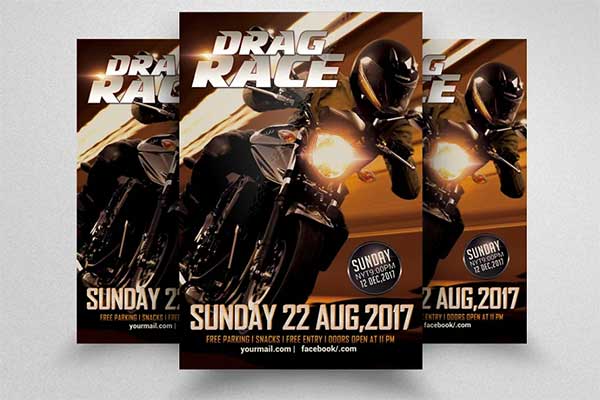 Print Bike Racing Night Flyer Template