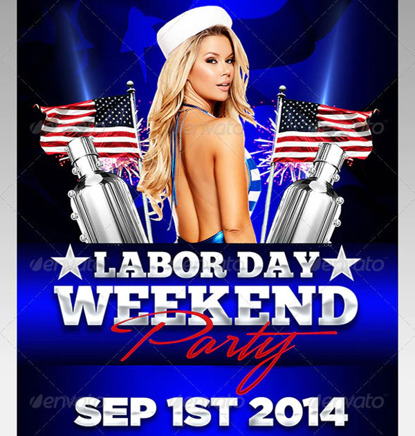Print Labor Day Party Event Flyer Templates