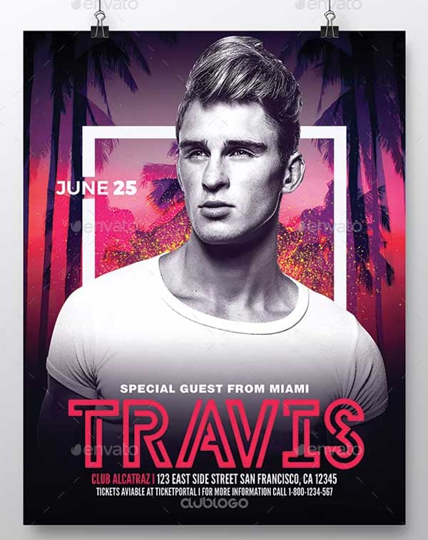 Printable Dj Tour Poster Template