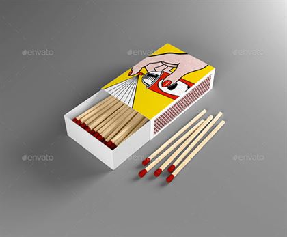 Printable Match Box Mock-up