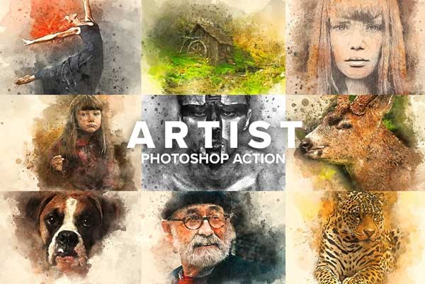 Printable Watercolor Artist Photoshop Action