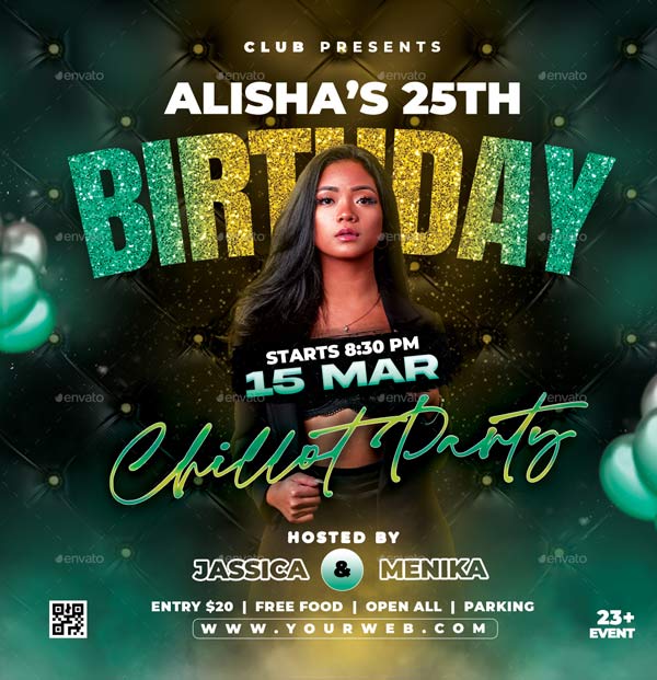 Printable Birthday Party Flyer Templates Download