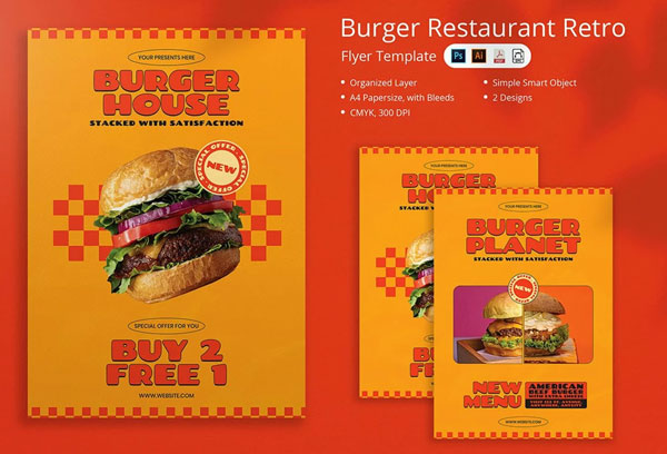 Printable Burger Menu Design Templates