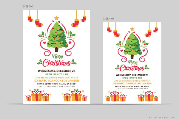 Printable Christmas Flyer Templates Free