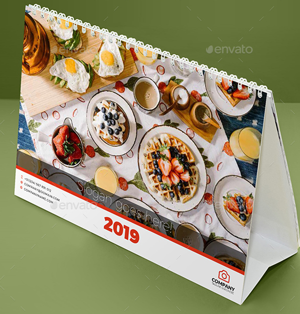 Printable Desk Calendar 2019