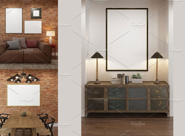 Printable Interior Wall Poster Mockups