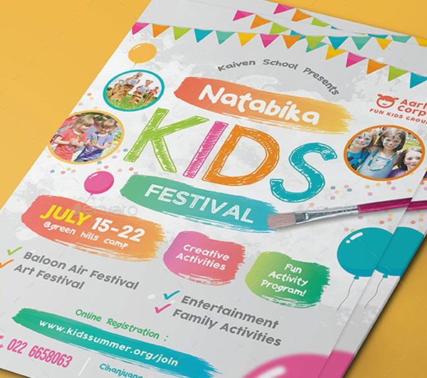 Printable Kids Festival Flyer Download