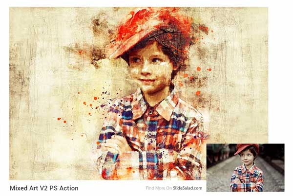 Printable Mixed Art Photoshop Action