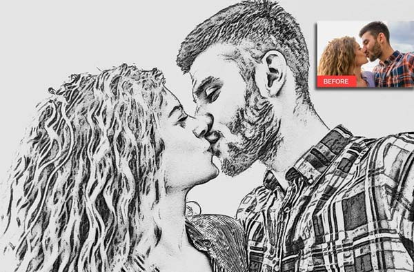 Printable Pencil Drawing Photoshop Actions