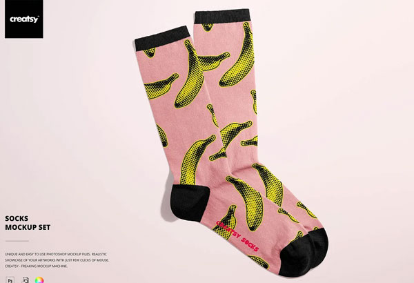 Printable Socks Mockup Set