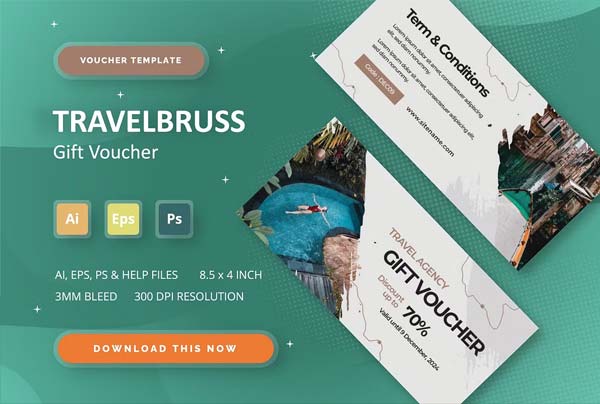 Printable Travel Gift Voucher Templates