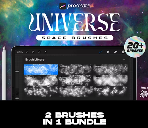 Procreate Universe Space Photoshop Brushes