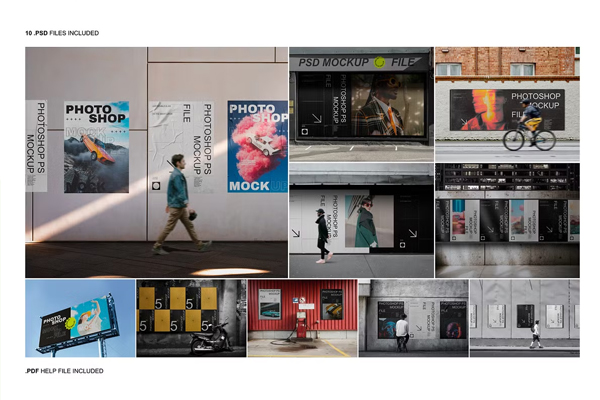 Product Posters and Billboard Mockup Set