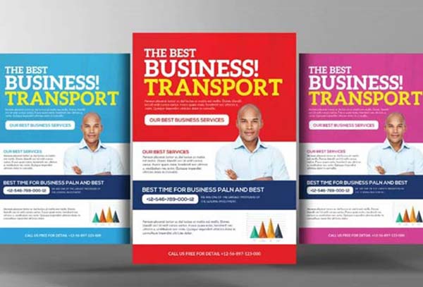 Professional Transport Flyer Templates Premium