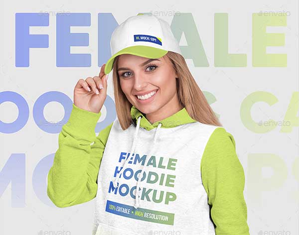 Professional Women Hoodie Mock Up
