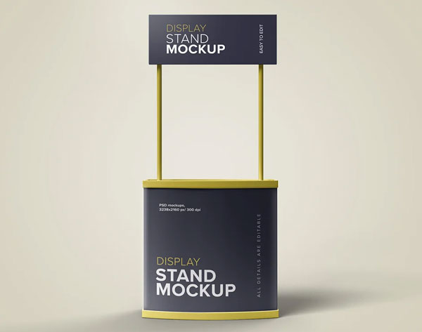 Promo Stand Advertising Mockups Set