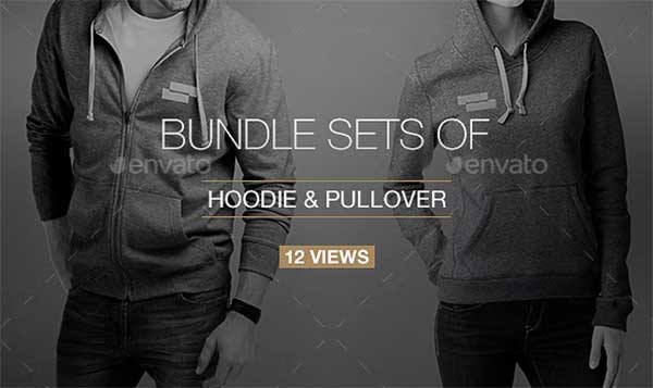 Pullover Hoodie Bundle Mockup