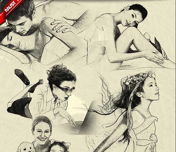 Pure Art Hand Drawing Paint PS Actions