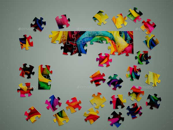 Puzzle Mock-up Template