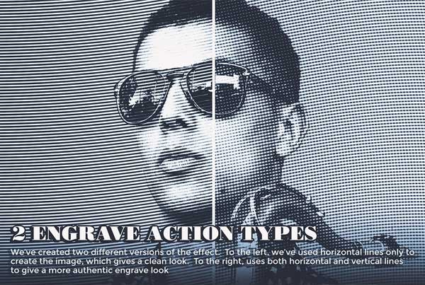 Quick Engrave Effect Photoshop Action
