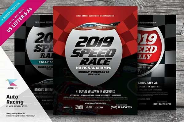 Racing Night Flyer Design Templates