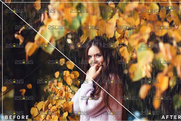 Rain Photoshop Overlays Template