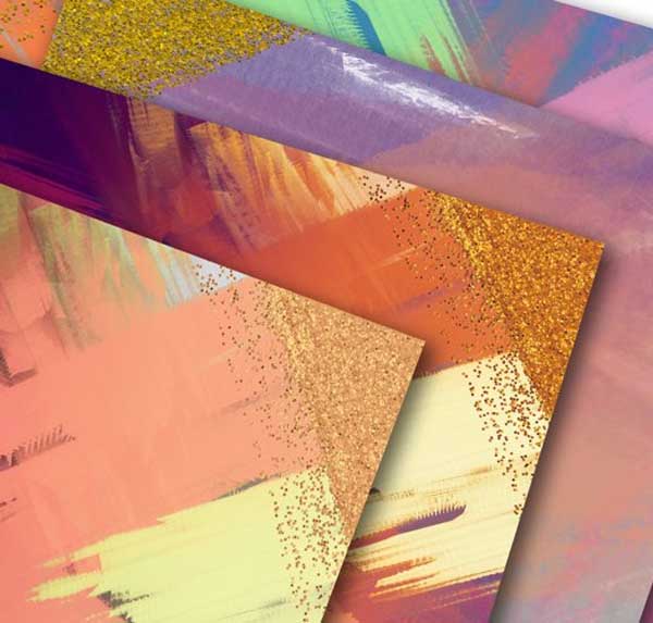 Rainbow Painted Business Card Templates