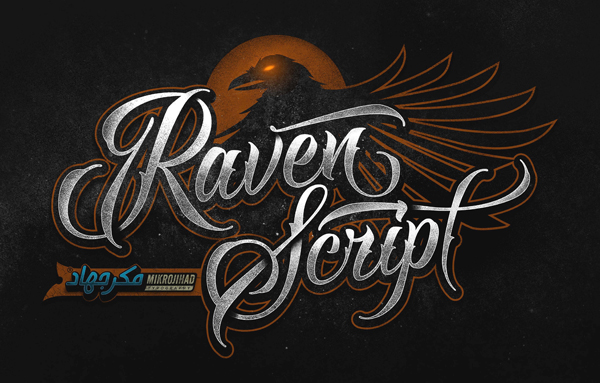 Tattoo Raven Script Lettering Fonts