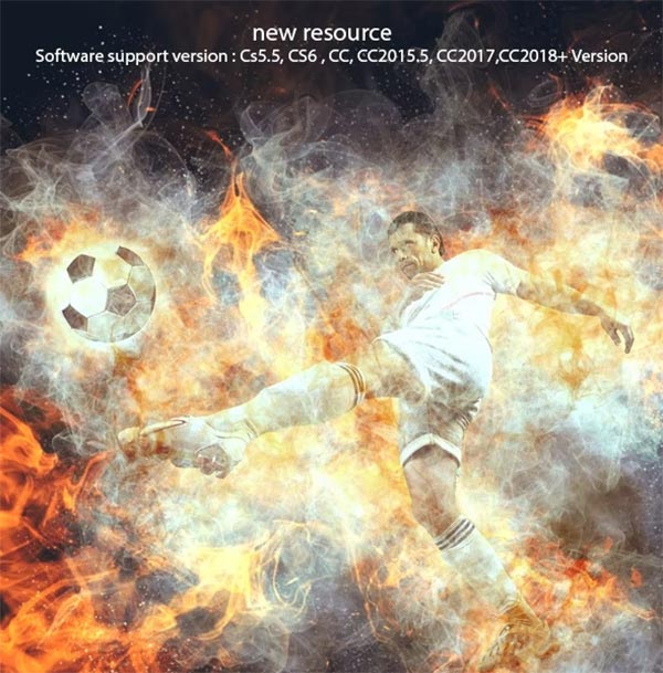 Real Fire & Smoke Photoshop Action