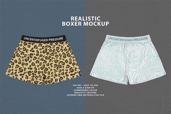 Realistic Boxer Mockup Download