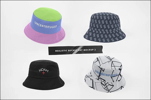 Realistic Bucket Hat Mockup