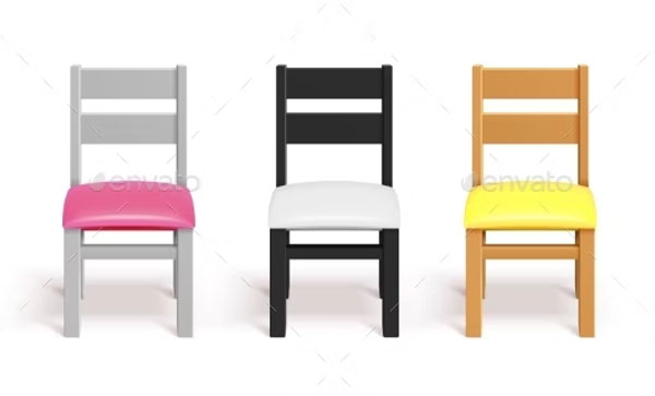 Realistic Chairs Mockup