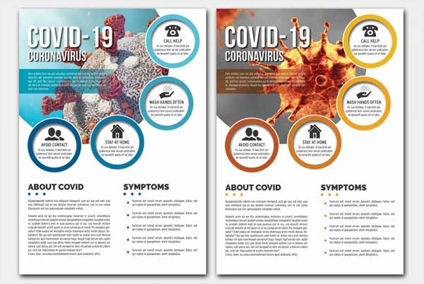 Realistic Covid-19 Flyer Template