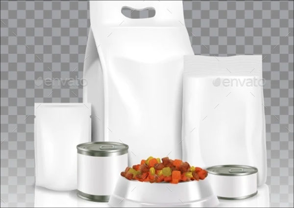 Realistic Food Pack Mock Up Set
