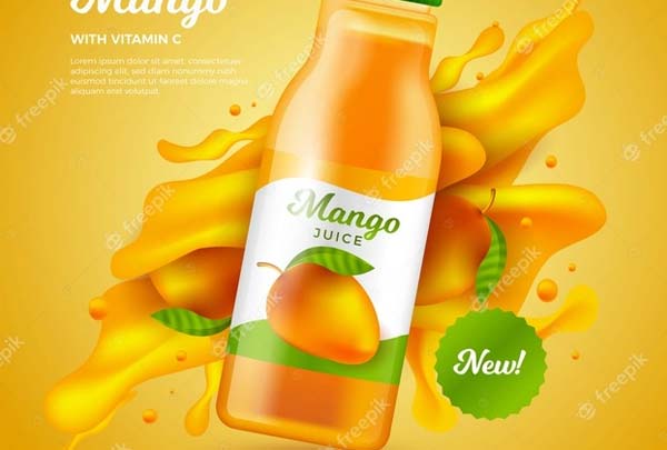 Realistic Free Juice Label Template