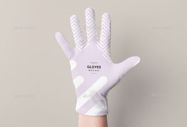 Realistic Gloves PSD Mockup