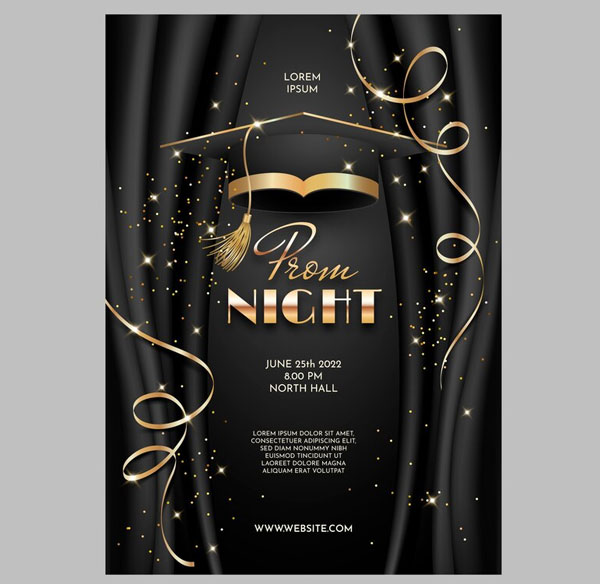 Realistic Graduation Flyer Or Poster Free Template