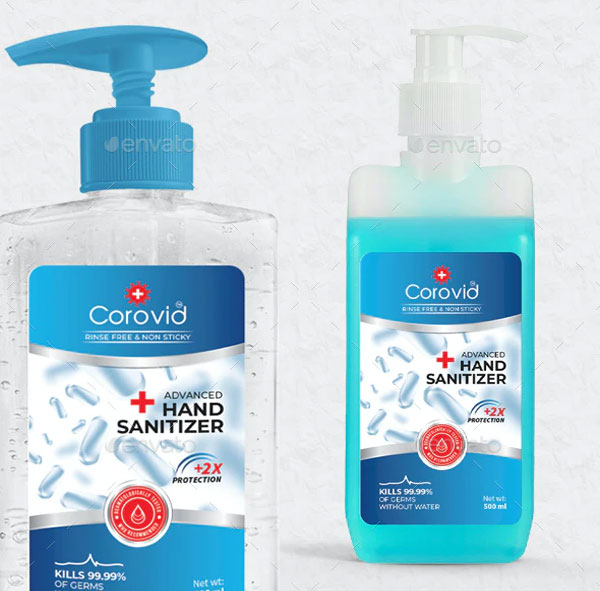 Realistic Hand Sanitizer Bottle Mockups