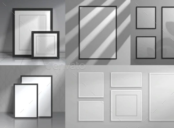 Realistic Interior Poster Mockups