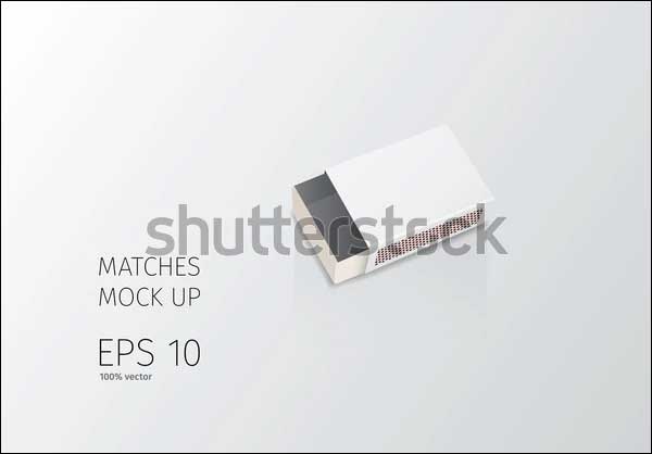 Realistic Matches Box Mockup