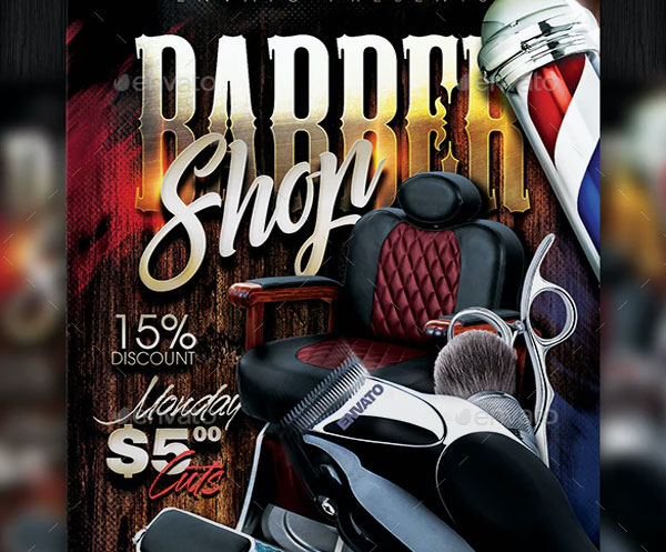 Realistic Men Salon Flyer