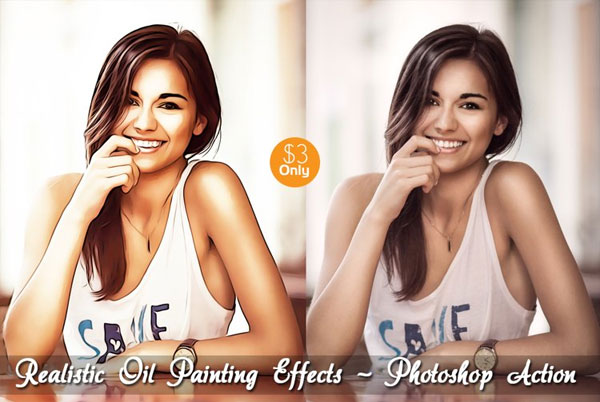 Realistic Oil Painting Effects Photoshop Action