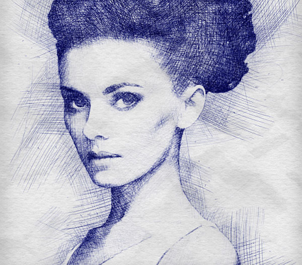 Realistic Pen Sketch Photoshop Action