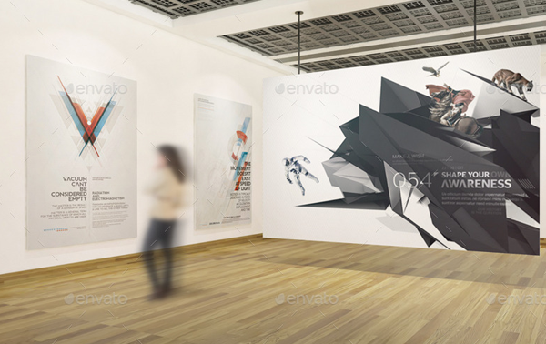 Realistic Poster And Art Wall Mockups