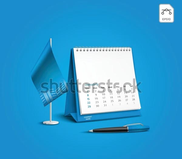 Realistic Standing Blank Spiral Table 