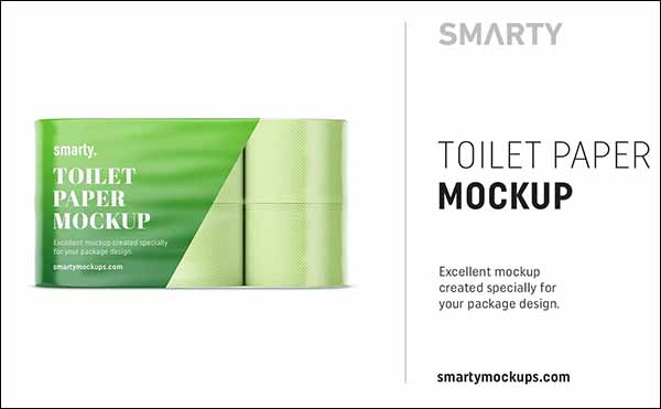Realistic Toilet Paper Mockup