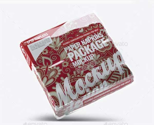 Realistic Toilet Paper Package Mockup