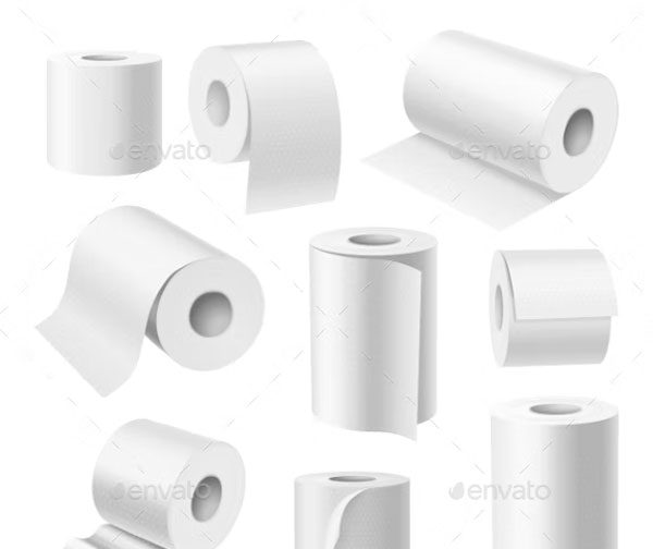 Realistic Toilet Paper Rolls