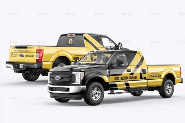 Realistic Truck Mockups Generator