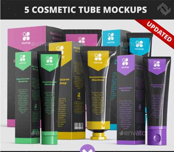 Realistic Tube & Box Mockup Template